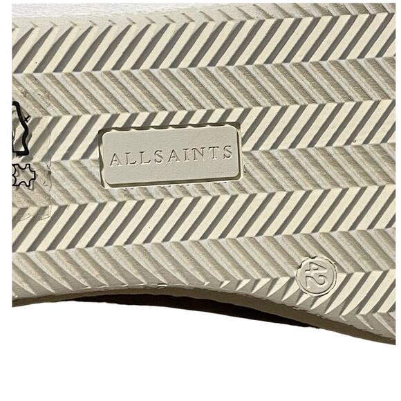 AllSaints Men's Sheer Low Top Suede Trainers Khaki Suede Size EU 42 - Picture 8 of 15